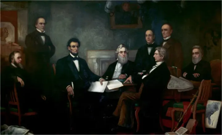 First Reading of the Emancipation Proclamation of President Lincoln — Francis Bicknell Carpenter, 1864
