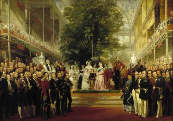 Queen Victoria opening the Great Exhibition at the Crystal Palace, 1 May 1851