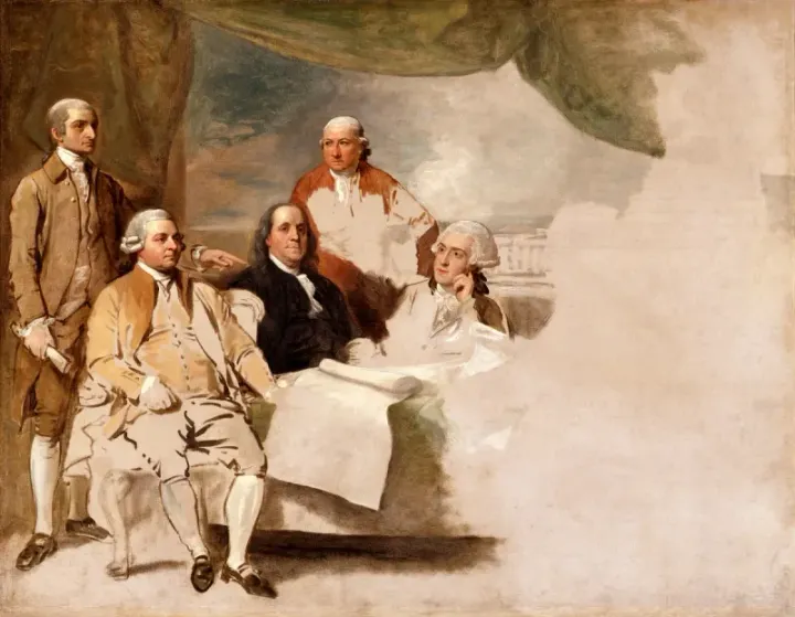 Treaty of Paris — Benjamin West, 1783 (unfinished)
