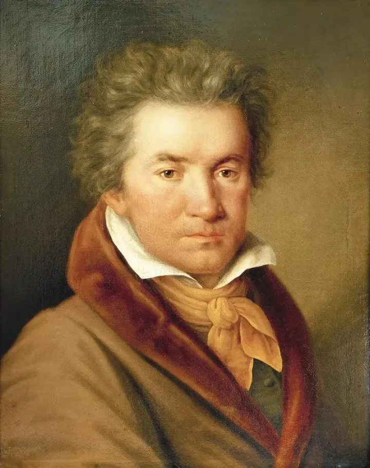 Portrait of Ludwig van Beethoven by Joseph Mähler, c. 1815, during his heroic middle period