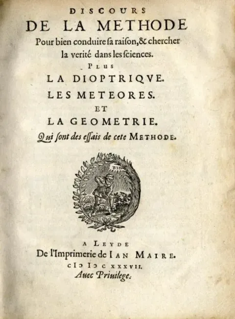Title page of Discours de la Méthode, first edition, 1637