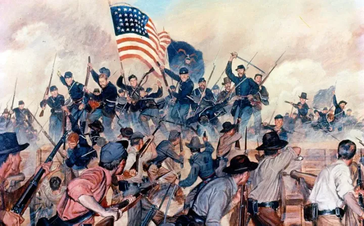 The assault on Confederate lines at Vicksburg, Mississippi, May 1863