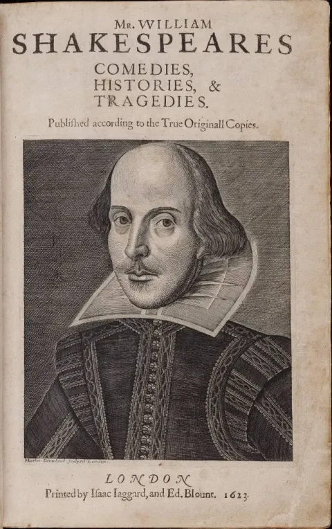 Title page of the First Folio, 1623