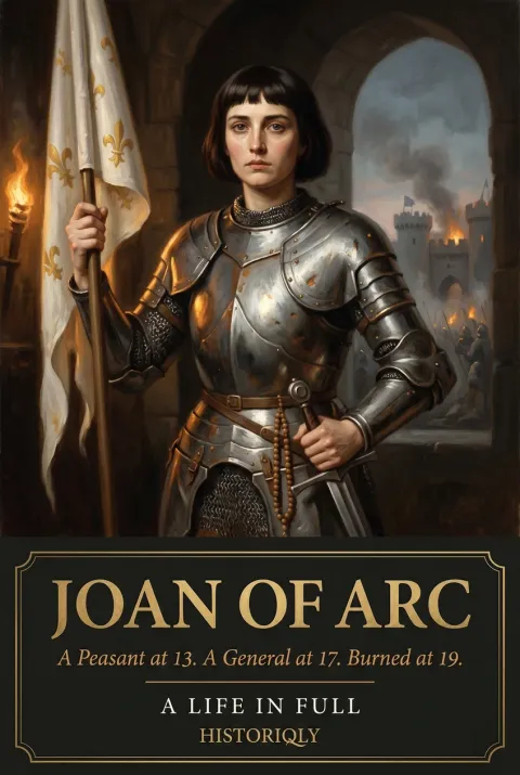 Joan of Arc — A Peasant at 13. A General at 17. Burned at 19. — book cover