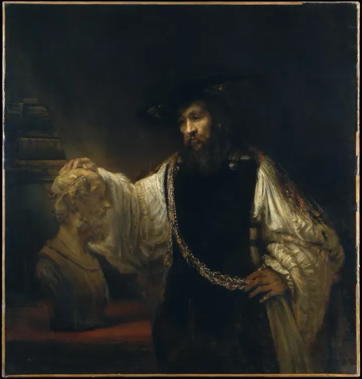 Aristotle with a Bust of Homer — Rembrandt, 1653