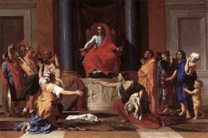The Judgment of Solomon — Nicolas Poussin, 1649. Louvre, Paris.
