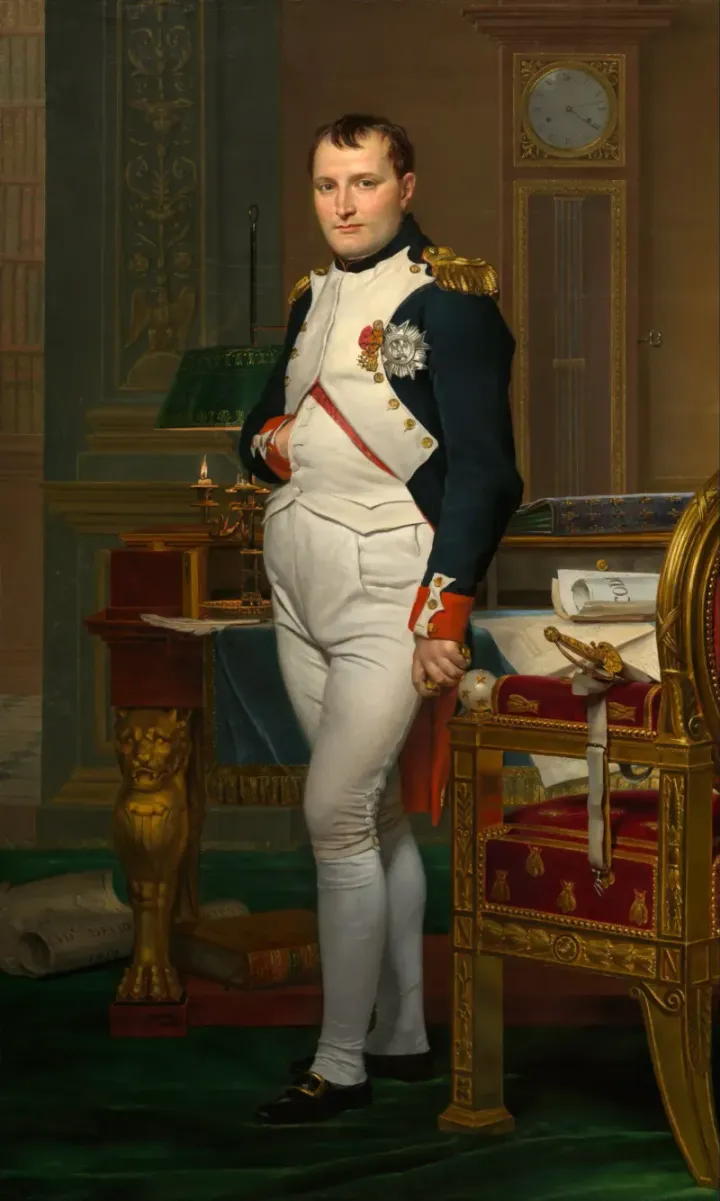 The Emperor Napoleon in His Study at the Tuileries — Jacques-Louis David, 1812