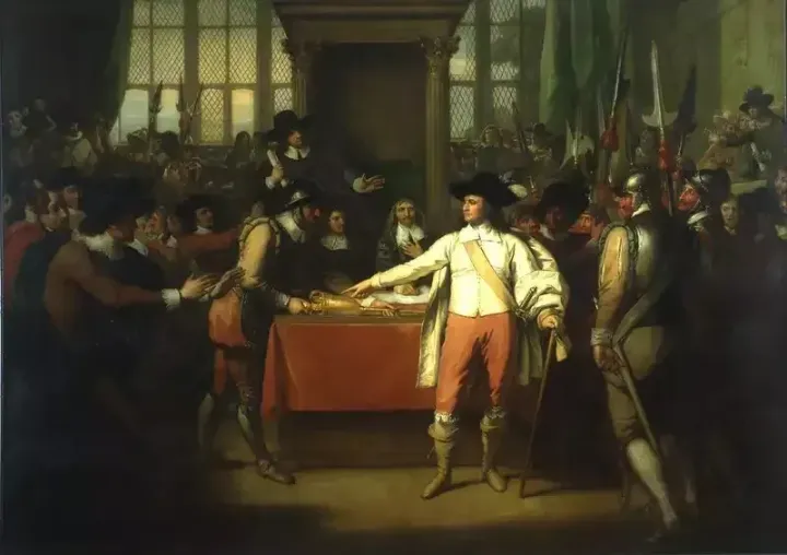 Cromwell dissolving the Long Parliament