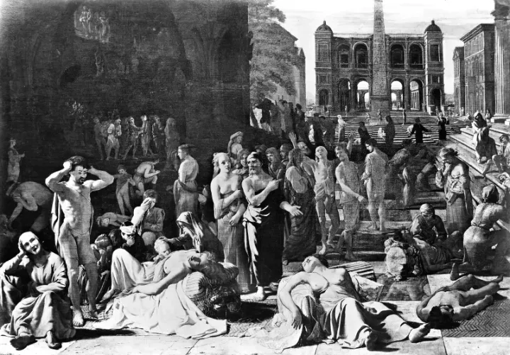 Plague in an Ancient City — oil painting, Wellcome Collection