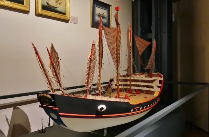 Scale model of a Ming dynasty treasure ship at the International Maritime Museum, Hainan