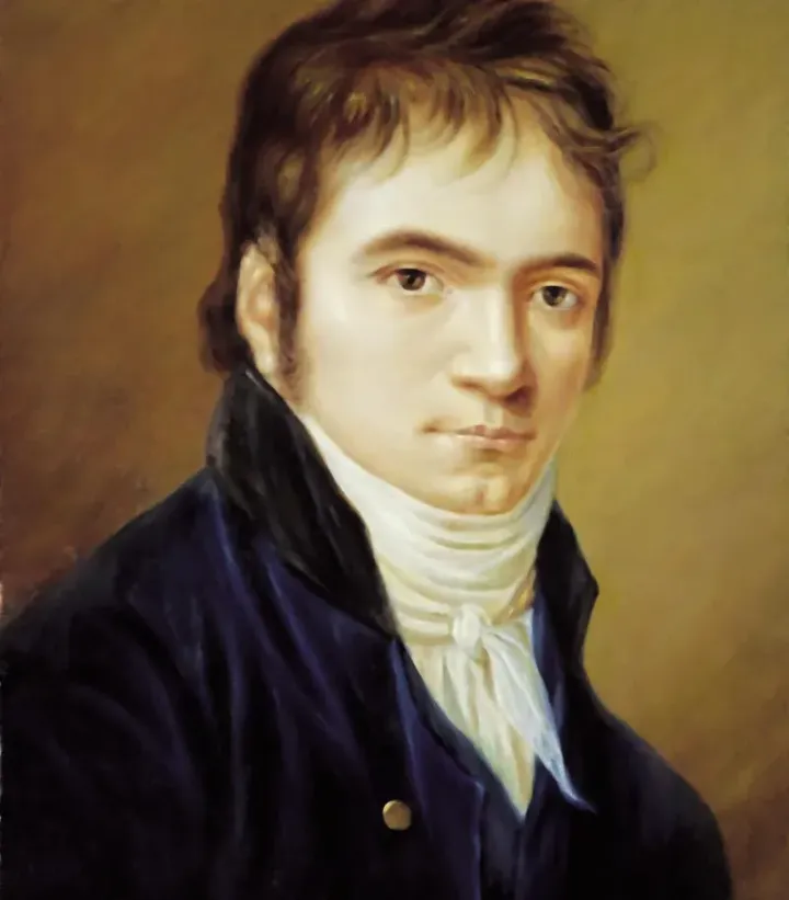 Portrait of young Ludwig van Beethoven by Christian Hornemann, c. 1803