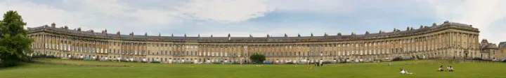 The Royal Crescent in Bath, England — where Austen lived during her years of creative silence