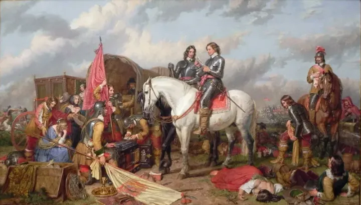 Cromwell at the Battle of Naseby — Charles Landseer
