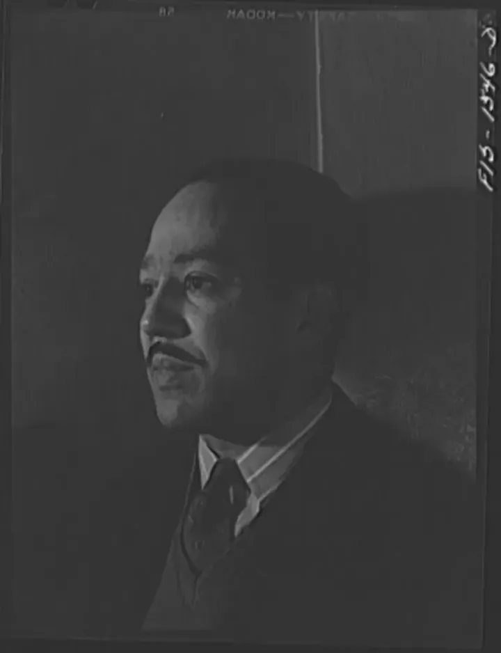Langston Hughes, photographed by Jack Delano for the Farm Security Administration