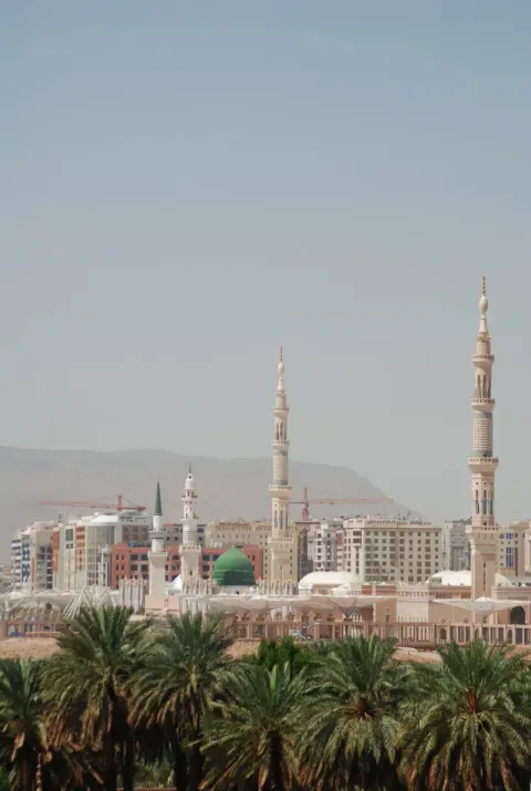 Al-Masjid an-Nabawi, the Prophet's Mosque in Medina, built by Muhammad himself in 622 CE