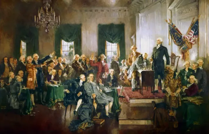 Howard Chandler Christy’s painting of the signing of the U.S. Constitution