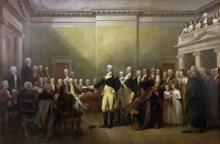 General George Washington Resigning His Commission — John Trumbull, 1824, U.S. Capitol Rotunda