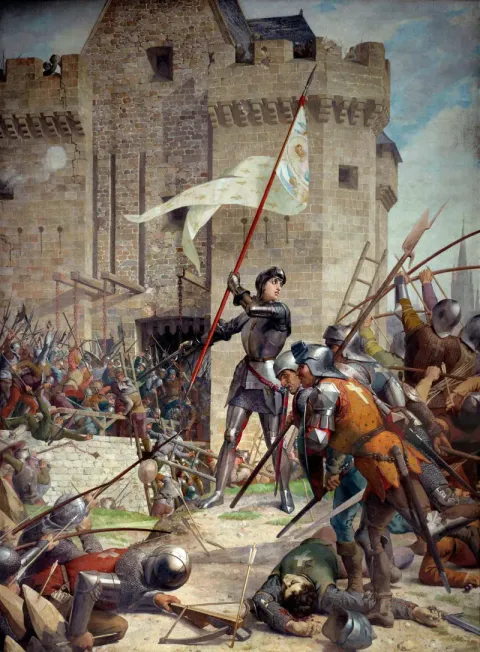 Joan of Arc at the Siege of Orléans, c. 1886–1890 — Jules Eugène Lenepveu, Panthéon murals