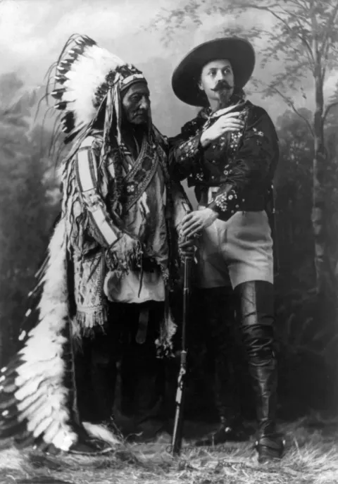 Sitting Bull and Buffalo Bill Cody, photographed by William Notman in Montreal, 1885