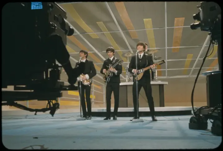 The Beatles performing on The Ed Sullivan Show, February 9, 1964