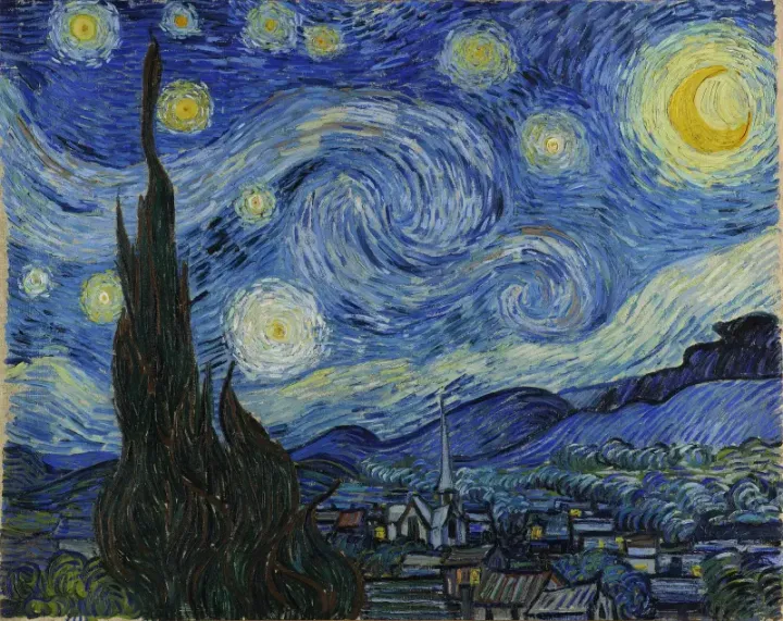 The Starry Night by Vincent van Gogh, June 1889