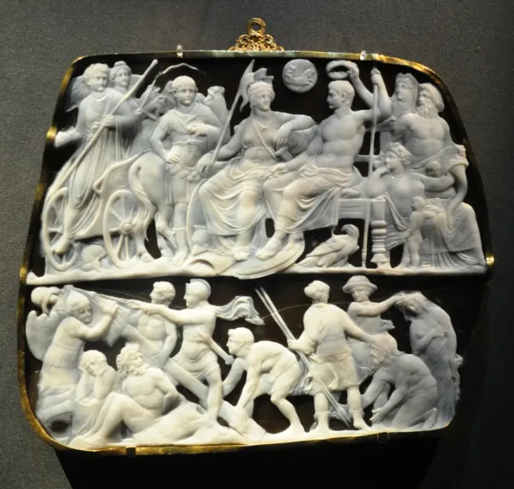 The Gemma Augustea — Roman cameo, 9–12 AD, Kunsthistorisches Museum, Vienna