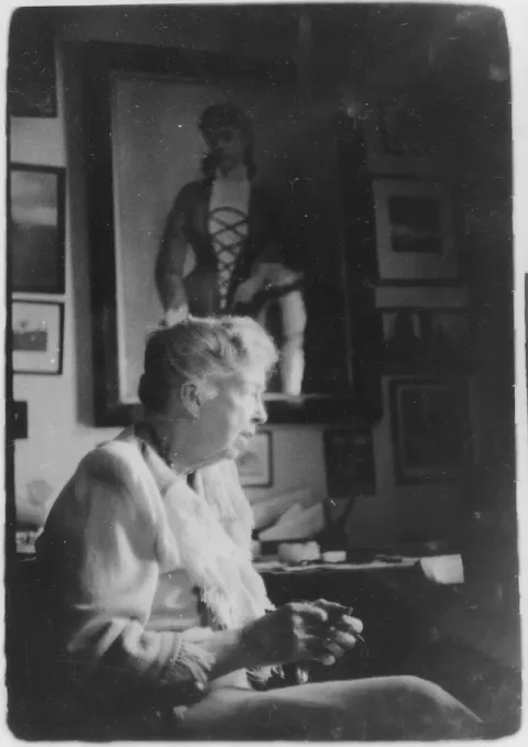Eleanor Roosevelt at Val-Kill, her private retreat in Hyde Park, New York