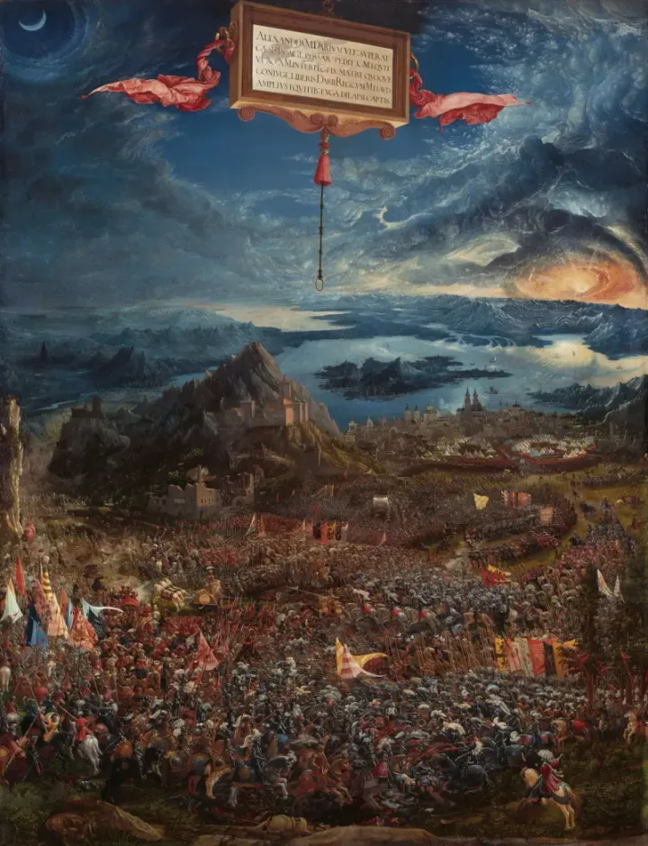 The Battle of Alexander at Issus — Albrecht Altdorfer, 1529, Alte Pinakothek, Munich