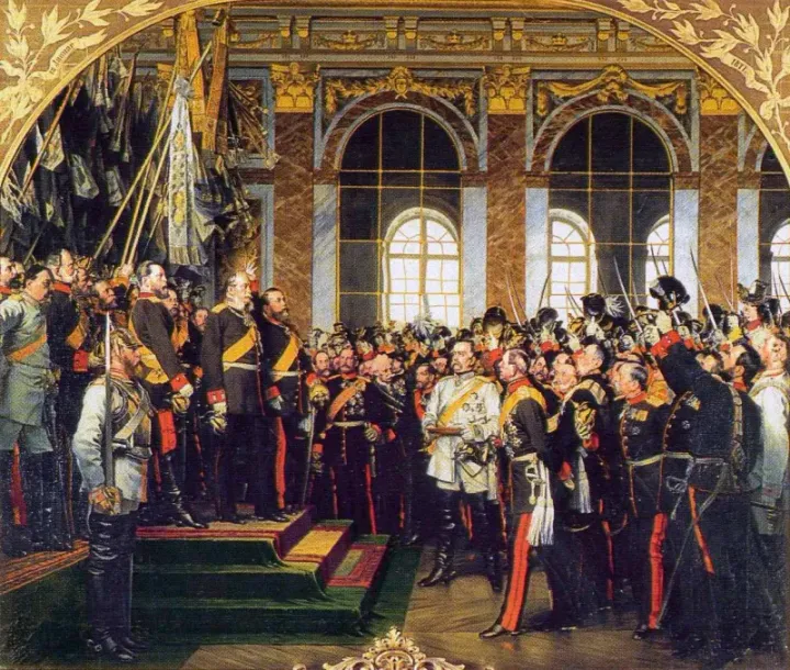 The Proclamation of the German Empire at Versailles — Anton von Werner, 1877