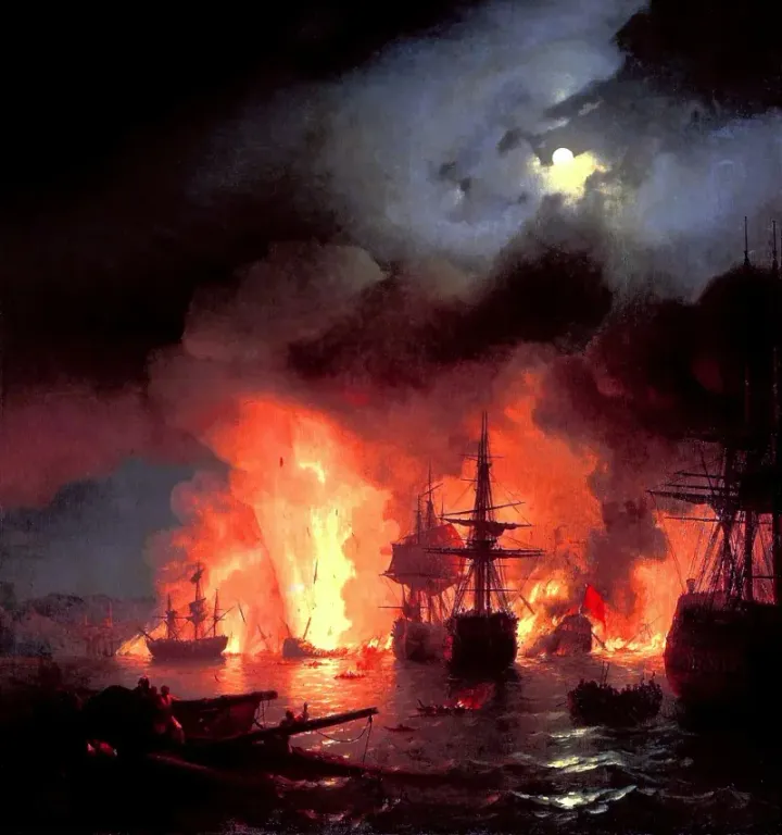 Allegory of Catherine the Great's victory over the Turks, 18th century