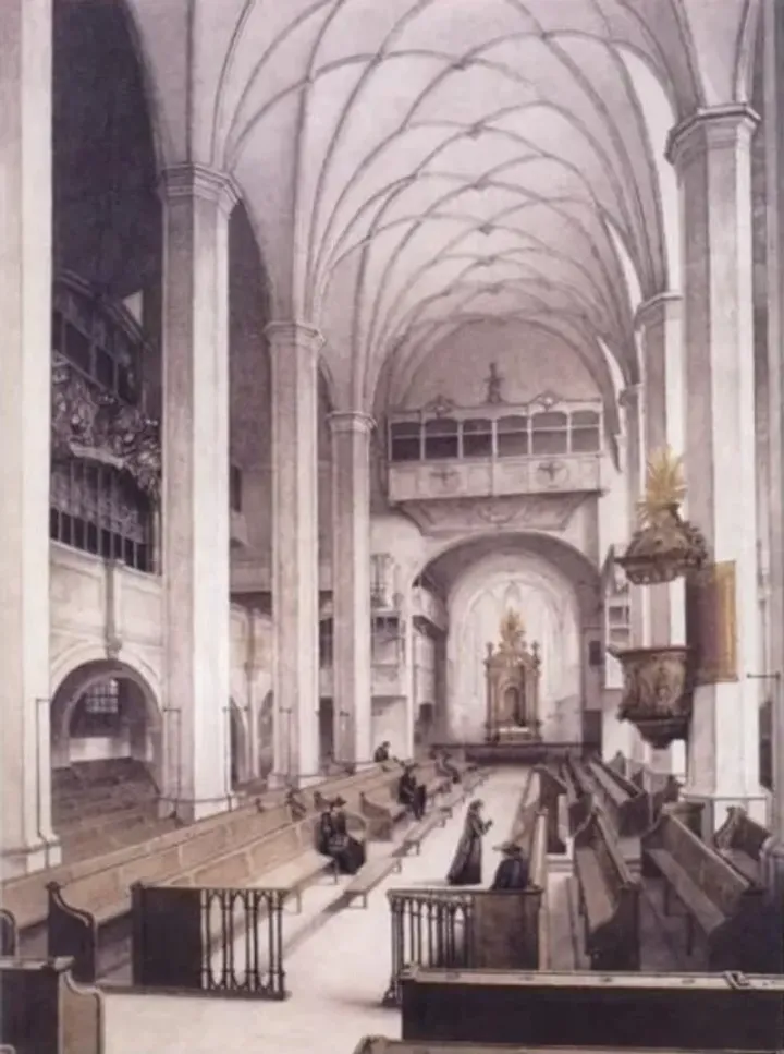 The Thomaskirche in Leipzig, where Bach served as Kantor for 27 years