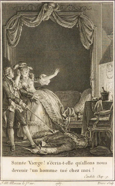 Illustration from Candide by Jean-Michel Moreau, 1787 edition