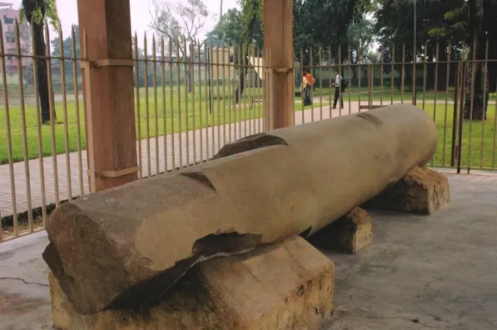 Mauryan pillar at Kumhrar, the site of ancient Pataliputra — Chandragupta's imperial capital