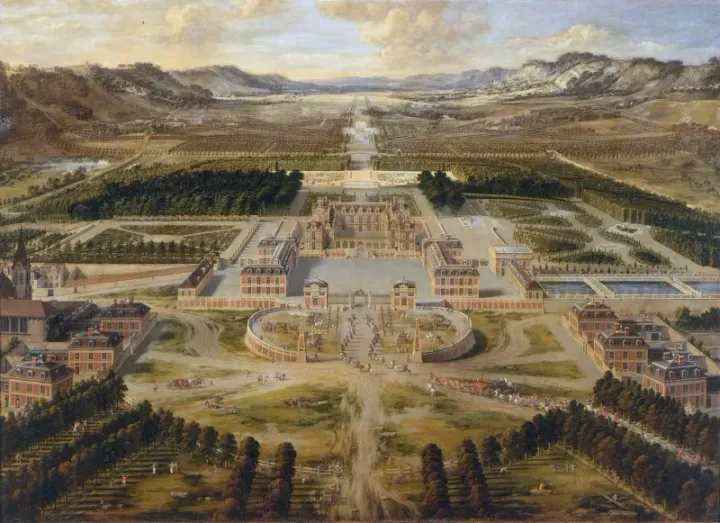View of the Palace of Versailles and Gardens — Pierre Patel, 1668