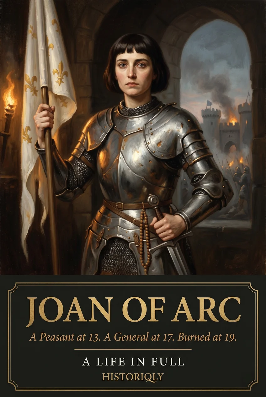 Joan of Arc — A Peasant at 13. A General at 17. Burned at 19. — book cover