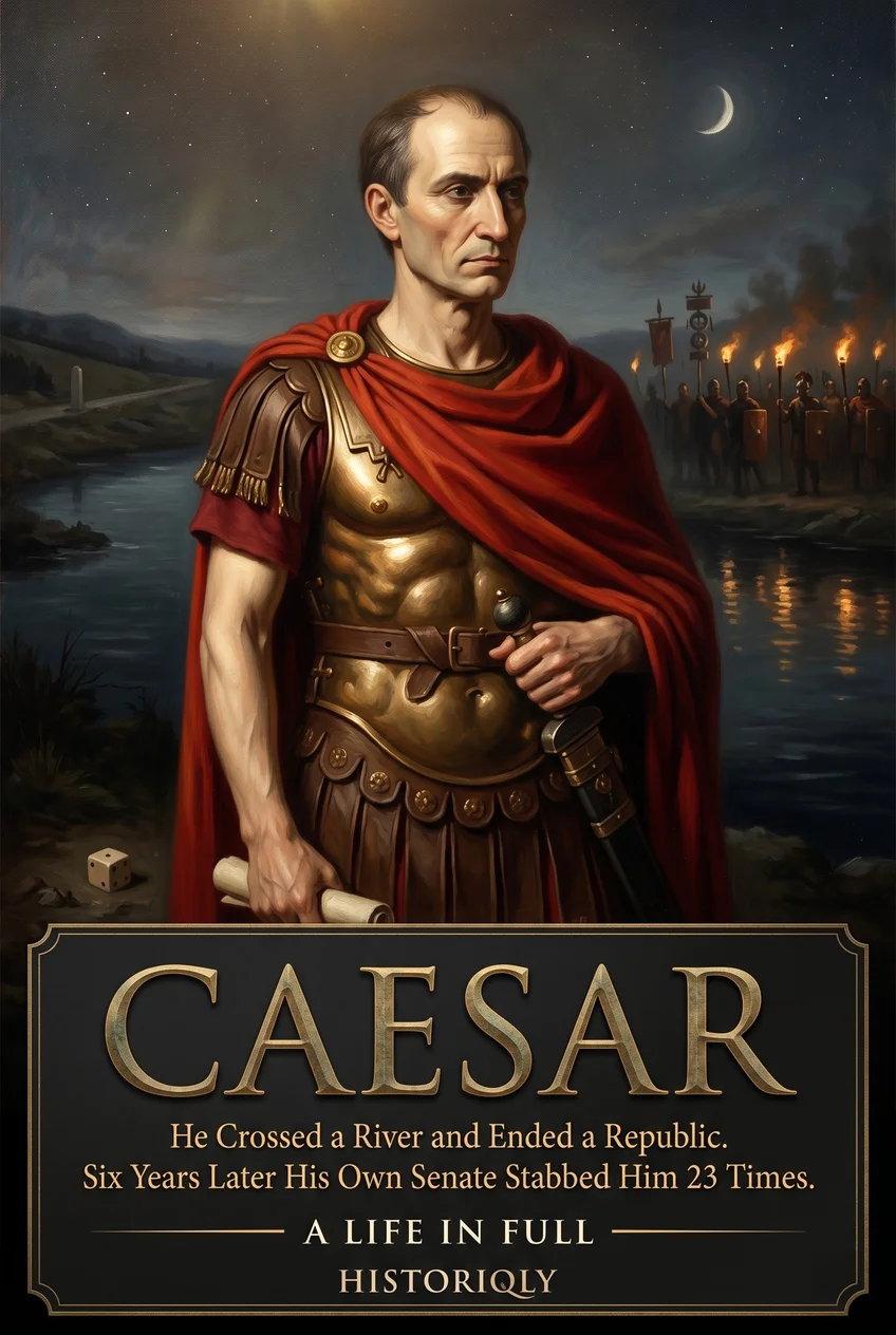 Julius Caesar — He Crossed a River and Ended a Republic. Six Years Later His Own Senate Stabbed Him 23 Times. — ebook cover